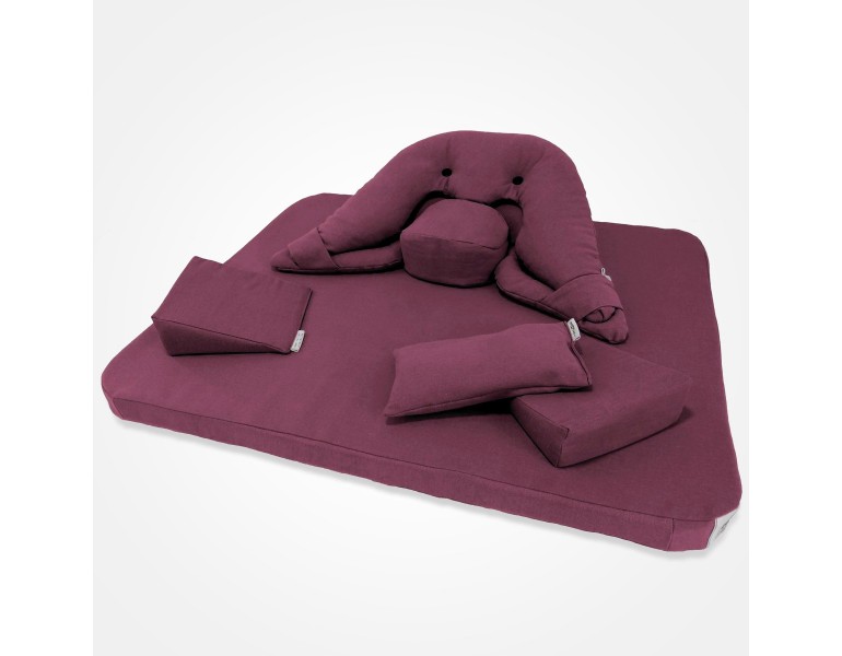 Large Meditation Cushion, Mat, wedges and hand cushion set